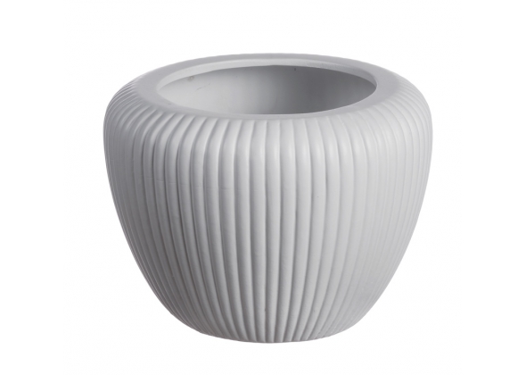 Vaso in ceramica "Blanque"-diam. cm. 18 x h. cm. 13,5