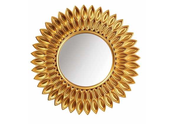 Specchio con cornice in polistirene-oro-diam. cm. 60